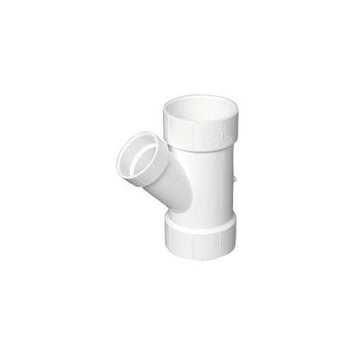 3" X 3" X 2" 45° Reducing Wye, PVC DWV Schedule 40 - No. PVC06011400HA 3" X 3" X 2" 45° Reducing Wye, PVC DWV Schedule 40 - No. PVC06011400HA