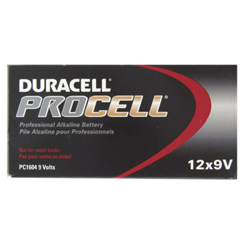 Battery, 9 V Alkaline Procell 12/BX - No. PC1604BKD