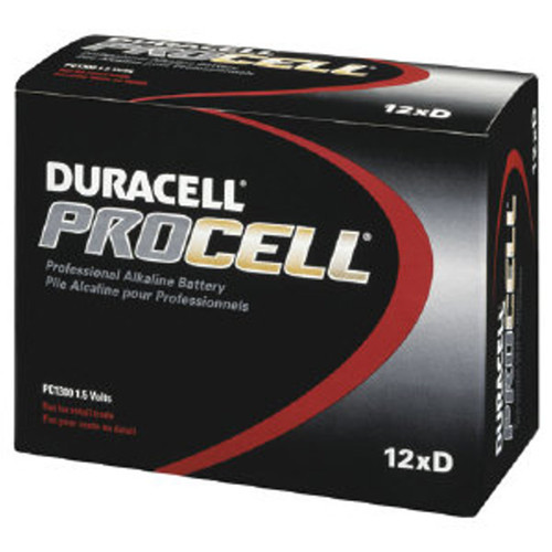 D Battery, Alkaline Procell 12/BX - No. PC1300