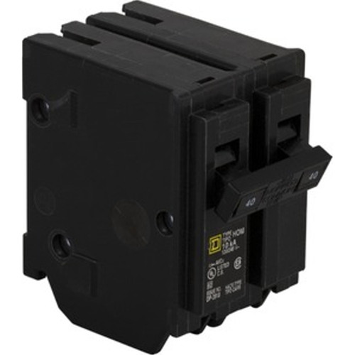40 Amp Circuit Breaker, 2 Pole, 120/240V, Brand Homeline - No. HOM240 40 Amp Circuit Breaker, 2 Pole, 120/240V, Brand Homeline - No. HOM240