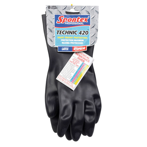 Gloves, Neoprene Latex, Technic 420, Large, 12-1/2”, Black - No. 33546 Gloves, Neoprene Latex, Technic 420, Large, 12-1/2”, Black - No. 33546