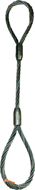 3/8" Eye-Eye Wire Rope Sling, Class 6X25, Multiple Lengths 3/8" Eye-Eye Wire Rope Sling, Class 6X25, Multiple Lengths