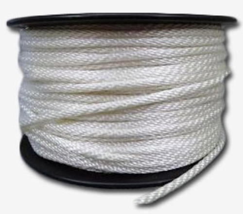 5/16" #10 X 500 Ft Solid Braid Nylon Rope, White - No. SBN10500 5/16" #10 X 500 Ft Solid Braid Nylon Rope, White - No. SBN10500