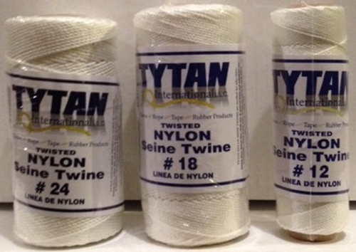 #24 X 725 Ft, 1 lb, Nylon Twisted Seine Twine, White - No. TST241W