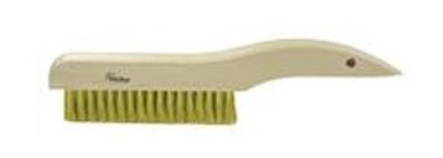 Plater's Brush, .006 Brass Fill, 3 X 19 Rows, Curved Handle - No. 44118 Plater's Brush, .006 Brass Fill, 3 X 19 Rows, Curved Handle - No. 44118