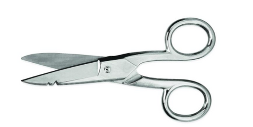 5" Electrician Scissors with Serrated Bottom Blade - No. 175E5V