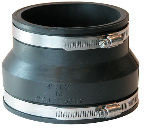 4” Clay X 4” CI/PL Flexible PVC Coupling - No. 1002-44 4” Clay X 4” CI/PL Flexible PVC Coupling - No. 1002-44