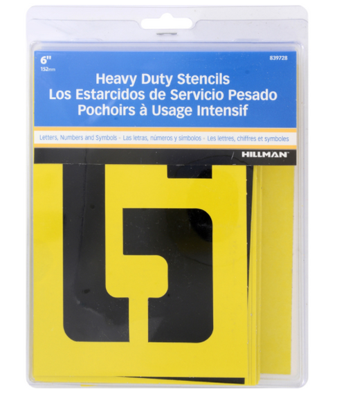 6 in. Heavy Duty Stencil Set 38pk - No. 839728 6 in. Heavy Duty Stencil Set 38pk - No. 839728