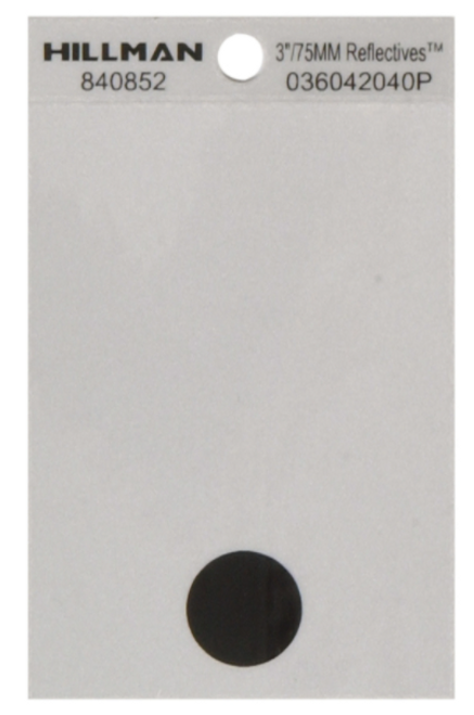 3 in. Reflective Black Mylar Self-Adhesive Period - No. 840852