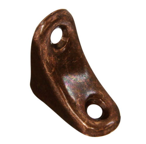 1" X 0.75" Antique Bronze Steel Inside Chair Brace - No. N176-347
