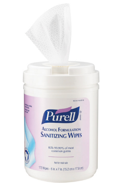 PURELL® Fragrance Free Antibacterial Alcohol Sanitizing Wipes - No. 9031-06