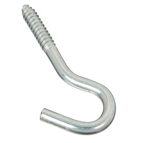 Screw Hook Zinc-Plated Silver Steel 4-7/8 in. L 150 lb 1 pk - No. N220-889 Screw Hook Zinc-Plated Silver Steel 4-7/8 in. L 150 lb 1 pk - No. N220-889