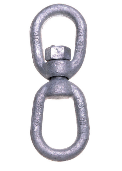 Galvanized Forged Steel Eye and Eye Swivel 3600 lb - No. T9630835 Galvanized Forged Steel Eye and Eye Swivel 3600 lb - No. T9630835