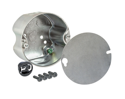 Raco 22.4 cu in Round Steel 1 Gang Fan Box Gray - No. 299