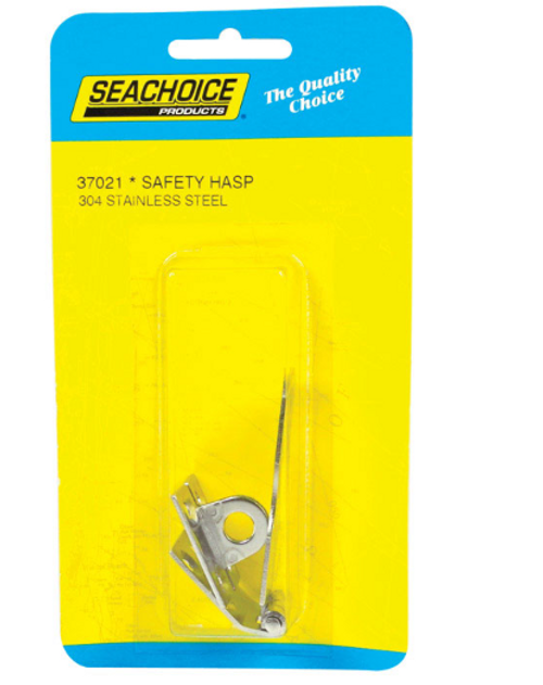 Polished Stainless Steel 2-7/8 in. L X 1 in. W Fixed Eye Safety Hasp - No. 37021 Polished Stainless Steel 2-7/8 in. L X 1 in. W Fixed Eye Safety Hasp - No. 37021