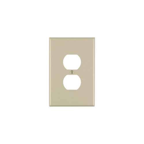 Receptacle Wall Plate, Hard Plastic, 1 Gang, Ivory - No. 001-86103-000 Receptacle Wall Plate, Hard Plastic, 1 Gang, Ivory - No. 001-86103-000