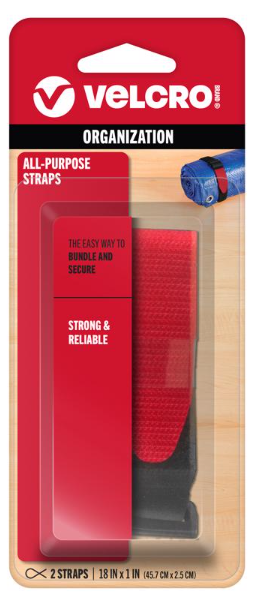 Velcro Cinch Strap Pair, Heavy Duty, 18” - No. 90107