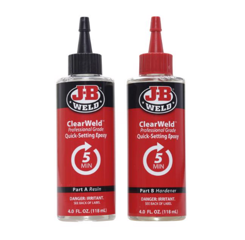 J-B Weld Clear Weld High Strength Epoxy 8 oz - No. 50240-H J-B Weld Clear Weld High Strength Epoxy 8 oz - No. 50240-H