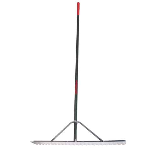 36 INCH ALUMINUM ASPHALT LUTE RAKE, WITH ALUMINUM HANDLE, AND END GRIP - No. 63-133