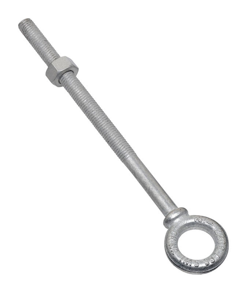 1/2 in. X 8 in. L Hot Dipped Galvanized Steel Eyebolt Nut Included - No. N245-175 1/2 in. X 8 in. L Hot Dipped Galvanized Steel Eyebolt Nut Included - No. N245-175