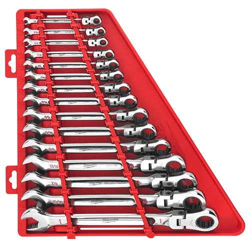 15pc SAE Flex Head Ratcheting Combination Wrench Set - No. 48-22-9413 15pc SAE Flex Head Ratcheting Combination Wrench Set - No. 48-22-9413