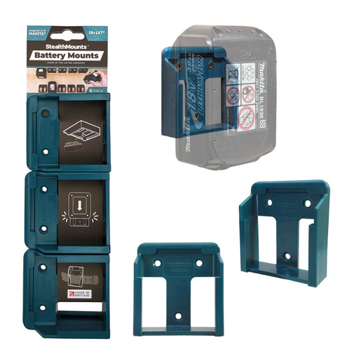 StealthMounts Battery Mounts for Makita 18v LXT - No. BM-MK18-BLU-6 StealthMounts Battery Mounts for Makita 18v LXT - No. BM-MK18-BLU-6