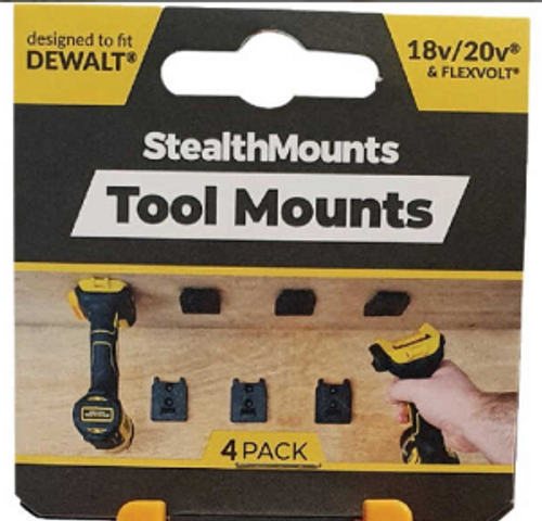DeWalt 20v XR Tool Mount (4 pack) - No. TM-DW18-YLW-4