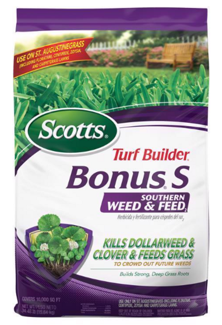 Bonus S Weed & Feed Southern Lawn Food For Multiple Grass Types 10000 sq ft - No. 33020 Bonus S Weed & Feed Southern Lawn Food For Multiple Grass Types 10000 sq ft - No. 33020