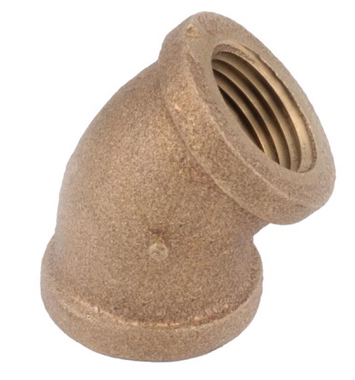 3/4 in. FIP 3/4 in. D FIP Brass 45 Degree Elbow - No. 738107-12AH 3/4 in. FIP 3/4 in. D FIP Brass 45 Degree Elbow - No. 738107-12AH
