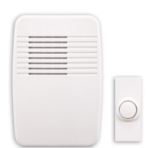 White Plastic Wireless Door Chime Kit - No. 18000124