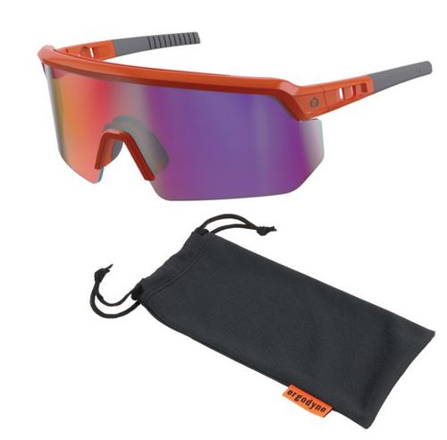 Skullerz AEGIR Safety Glasses, Sunglasses - Mirrored Lenses - No. 55019