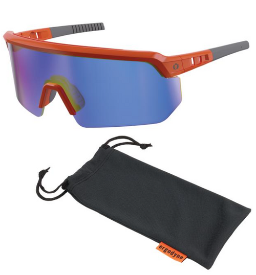 Skullerz AEGIR Safety Glasses, Sunglasses - Mirrored Lenses - No. 55021