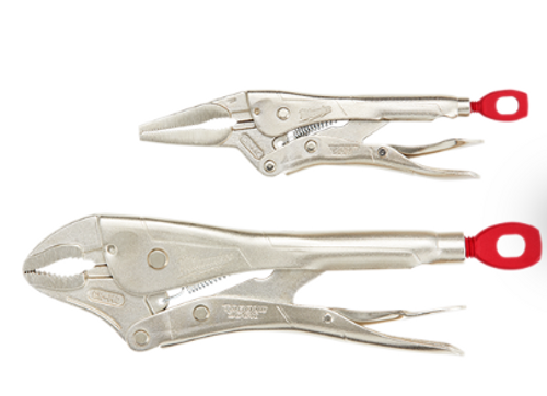 2 Pc. 10" CURVED JAW & 6" LONG NOSE TORQUE LOCK™ LOCKING PLIERS SET - No. 48-22-3602 2 Pc. 10" CURVED JAW & 6" LONG NOSE TORQUE LOCK™ LOCKING PLIERS SET - No. 48-22-3602