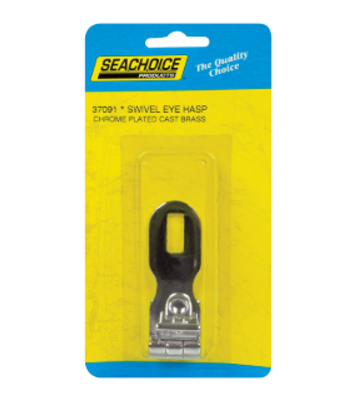 Chrome-Plated Brass 3 in. L X 1 in. W Swivel Eye Hasp 1 pk - No. 37091