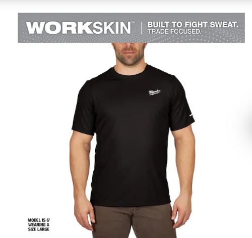 WORKSKIN™ Lightweight Performance Shirt - Short Sleeve Black S - No. 414B-S WORKSKIN™ Lightweight Performance Shirt - Short Sleeve Black S - No. 414B-S