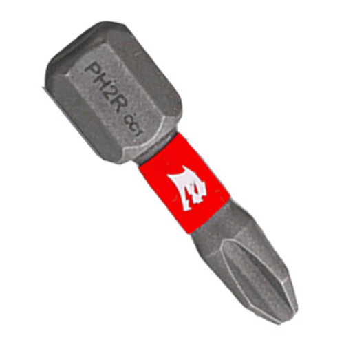 Phillips Reduced #2 X 1 in. L Drywall Screwdriver Bit Black Oxide 2 pk - No. DPH2R1P2  Phillips Reduced #2 X 1 in. L Drywall Screwdriver Bit Black Oxide 2 pk - No. DPH2R1P2