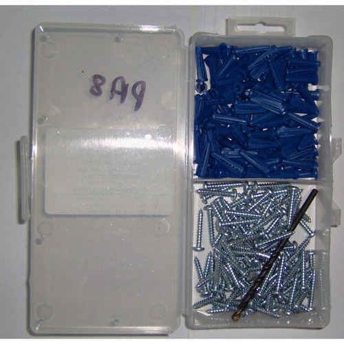 3/16" Conical Plastic Conical Anchor Kit, Blue - No. 807AK0010