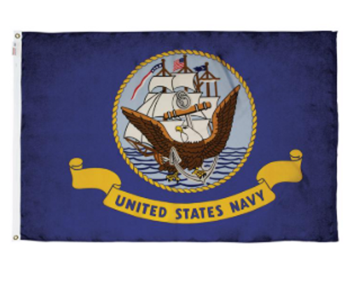 Military Navy Flag 3 ft. W X 5 ft. L - No. BTUSNV3 Military Navy Flag 3 ft. W X 5 ft. L - No. BTUSNV3