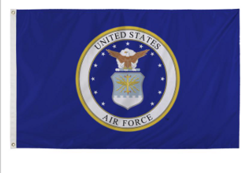 Air Force Military Flag 3 ft. W X 5 ft. L - No. BTUSAF3 Air Force Military Flag 3 ft. W X 5 ft. L - No. BTUSAF3