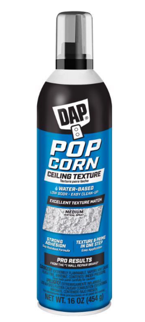 White Water-Based Popcorn Ceiling Spray Texture 16 oz - No. 7079850035 White Water-Based Popcorn Ceiling Spray Texture 16 oz - No. 7079850035