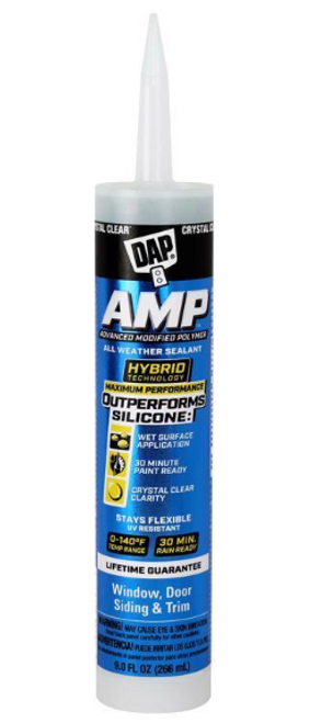 AMP Crystal Clear Polymer Advanced Hybrid Caulk Sealant 9 oz - No. 7079800761