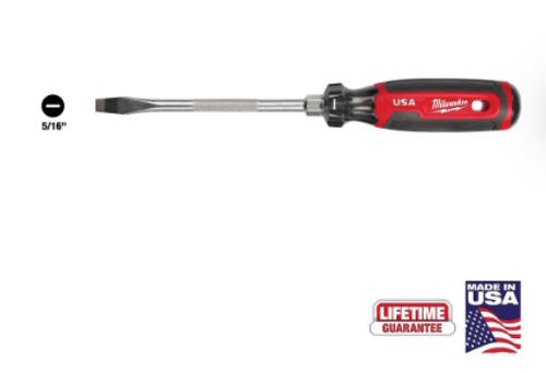 3/8" Slotted 8" Cushion Grip Screwdriver (USA) - No. MT209