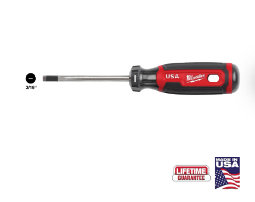 3/16" Cabinet 6" Cushion Grip Screwdriver (USA) - No. MT212