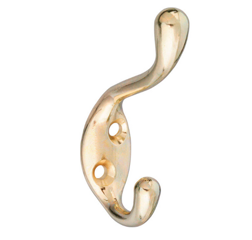 3.3 in. L Brass Gold Zinc Heavy Duty Garment Hook 75 lb. cap. 1 pk - No. N248-229