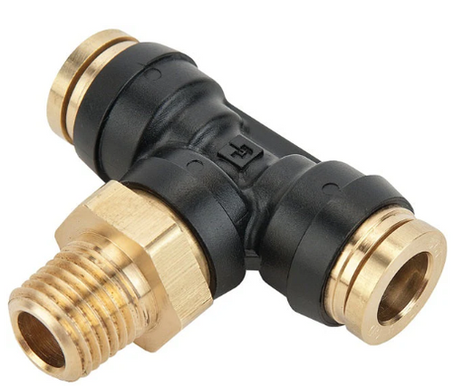 D.O.T. Push-In Fitting 3/8"X 1/4"X 1/4"Composite/Brass - No. 31085618DOT