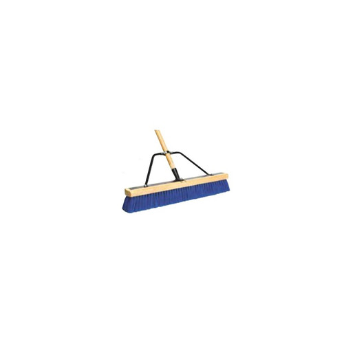 24" Contractor Sweep Broom with Handle, 3" Trim, Poly - No. 09942 24" Contractor Sweep Broom with Handle, 3" Trim, Poly - No. 09942
