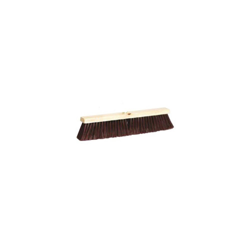 24" Garage Sweep Broom Head, 3-1/2" Maroon Poly Trim - No. 10713