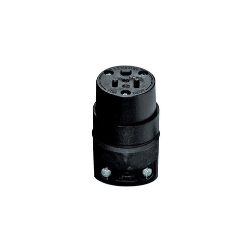 Rubber Connector, Grounding, 15 Amp, 125V, 3-Wire - No. 515CR-000