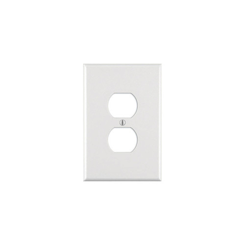 Oversized Duplex Receptacle Wallplate, 1 Gang, White - No. 88103-000 Oversized Duplex Receptacle Wallplate, 1 Gang, White - No. 88103-000