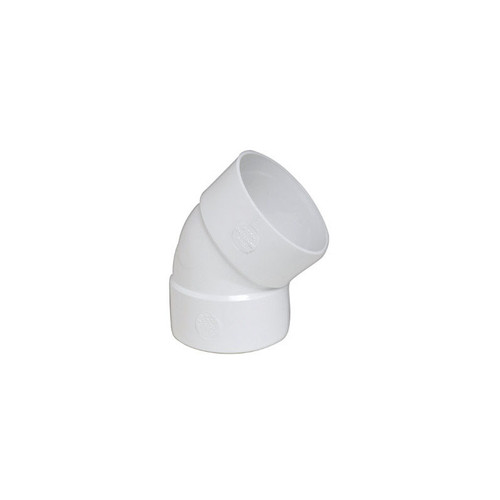 4" Elbow, 45 Deg., PVC S&D, Hub X Hub - No. P504